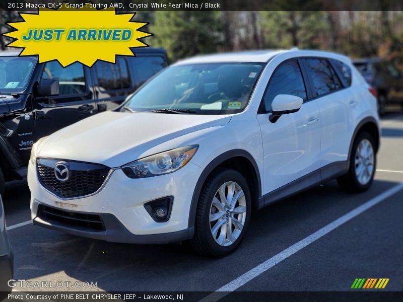 Crystal White Pearl Mica / Black 2013 Mazda CX-5 Grand Touring AWD