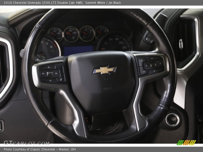 Summit White / Jet Black 2019 Chevrolet Silverado 1500 LTZ Double Cab 4WD