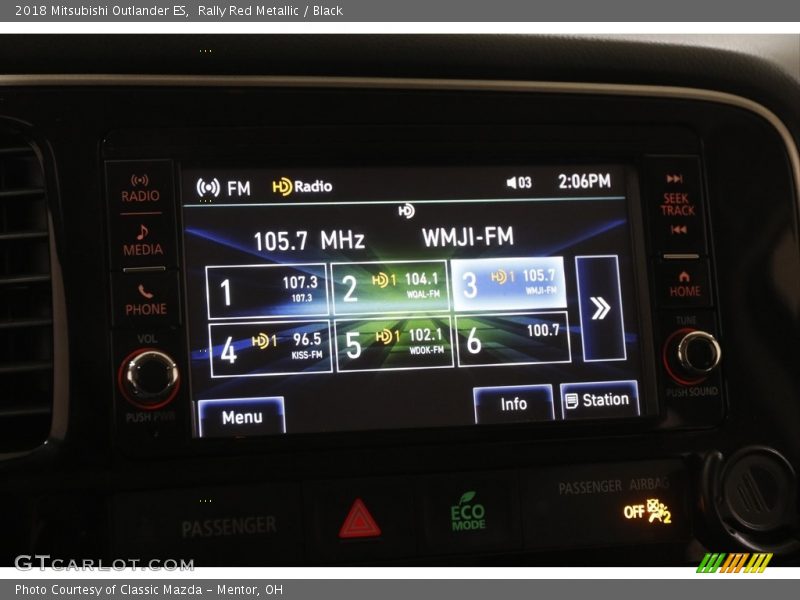 Rally Red Metallic / Black 2018 Mitsubishi Outlander ES