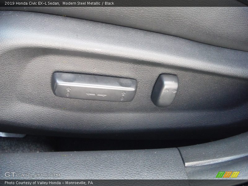 Modern Steel Metallic / Black 2019 Honda Civic EX-L Sedan