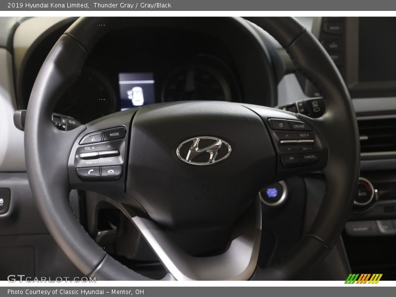 Thunder Gray / Gray/Black 2019 Hyundai Kona Limited