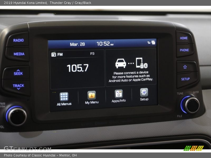 Thunder Gray / Gray/Black 2019 Hyundai Kona Limited