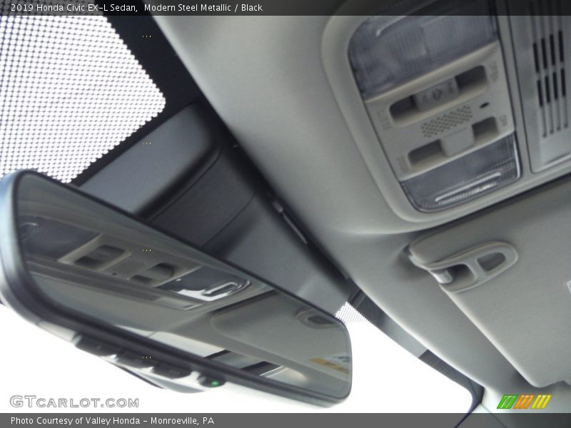 Modern Steel Metallic / Black 2019 Honda Civic EX-L Sedan
