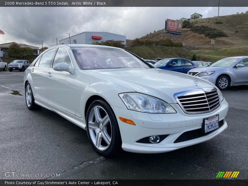 Arctic White / Black 2008 Mercedes-Benz S 550 Sedan