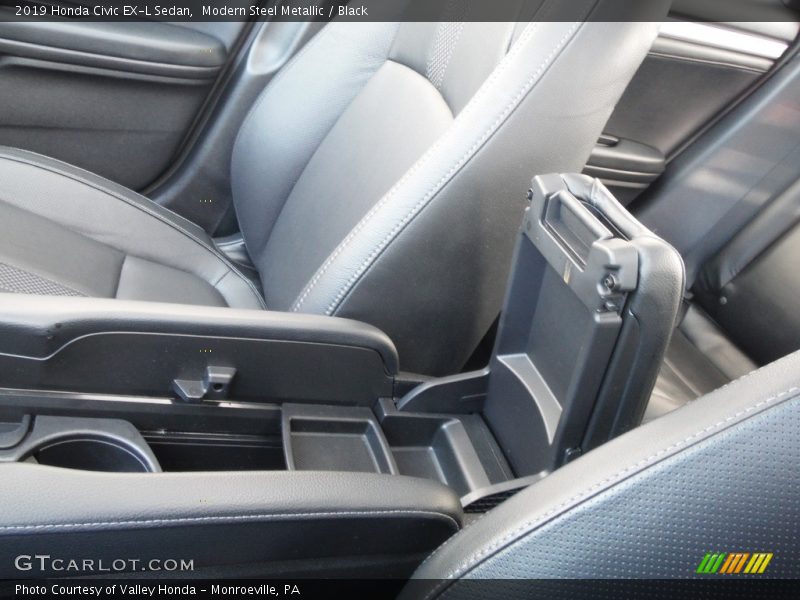 Modern Steel Metallic / Black 2019 Honda Civic EX-L Sedan