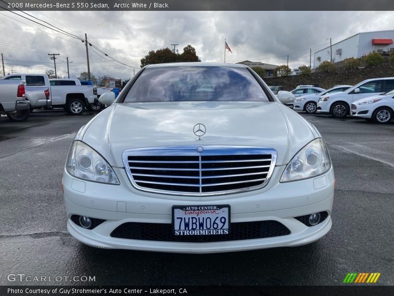 Arctic White / Black 2008 Mercedes-Benz S 550 Sedan