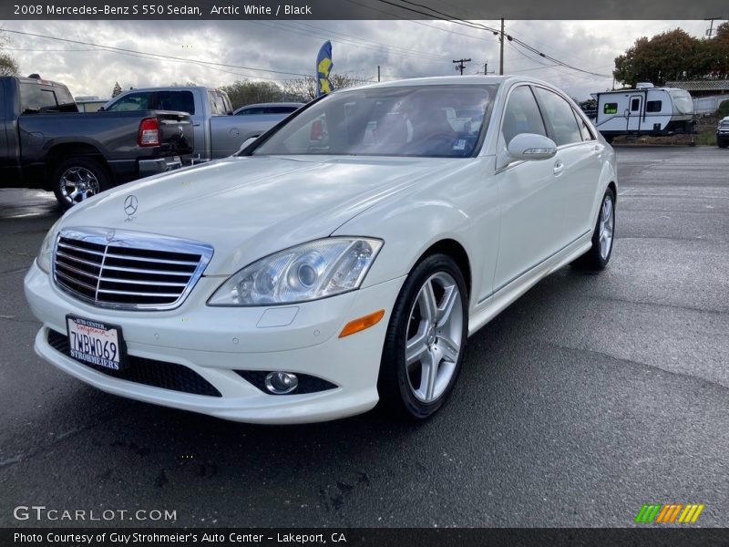Arctic White / Black 2008 Mercedes-Benz S 550 Sedan