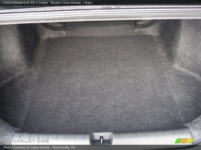 Modern Steel Metallic / Black 2019 Honda Civic EX-L Sedan