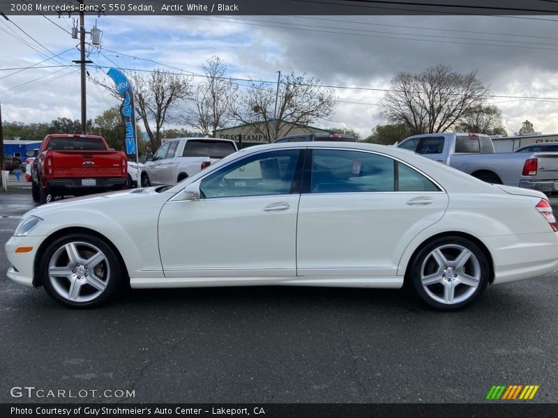 Arctic White / Black 2008 Mercedes-Benz S 550 Sedan