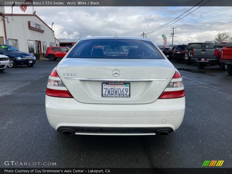 Arctic White / Black 2008 Mercedes-Benz S 550 Sedan