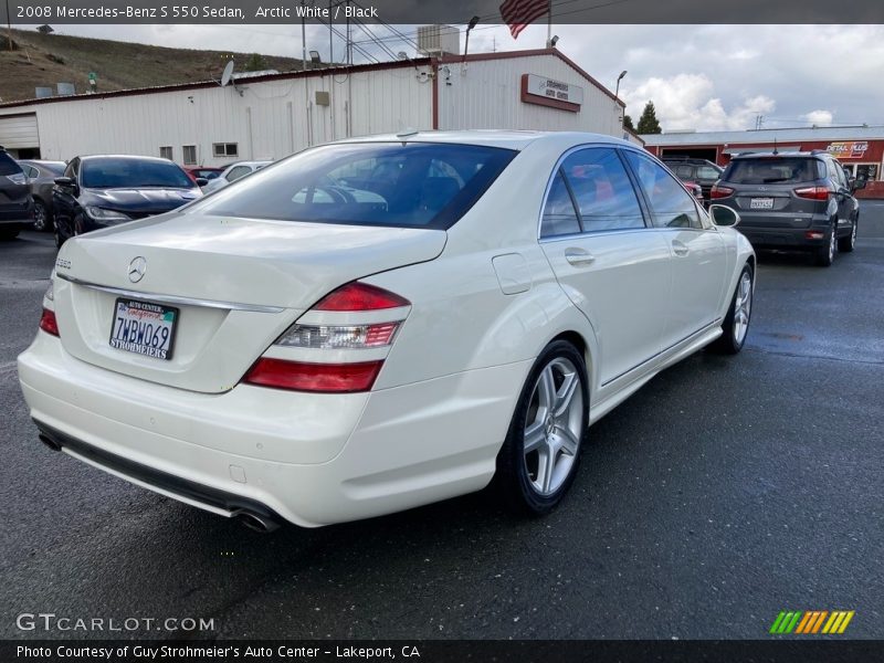 Arctic White / Black 2008 Mercedes-Benz S 550 Sedan