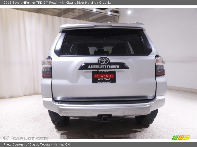 Classic Silver Metallic / Graphite 2018 Toyota 4Runner TRD Off-Road 4x4