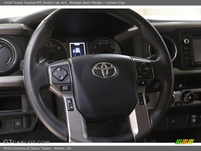 Midnight Black Metallic / Cement Gray 2018 Toyota Tacoma SR5 Double Cab 4x4