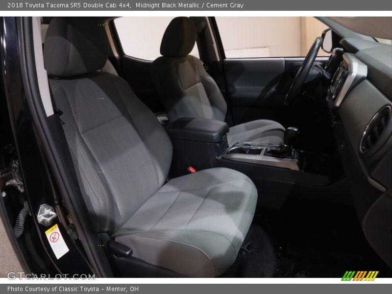 Midnight Black Metallic / Cement Gray 2018 Toyota Tacoma SR5 Double Cab 4x4