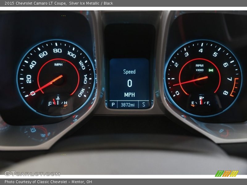 Silver Ice Metallic / Black 2015 Chevrolet Camaro LT Coupe