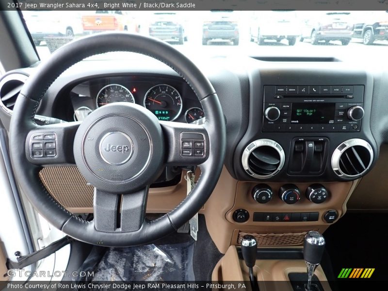 Bright White / Black/Dark Saddle 2017 Jeep Wrangler Sahara 4x4
