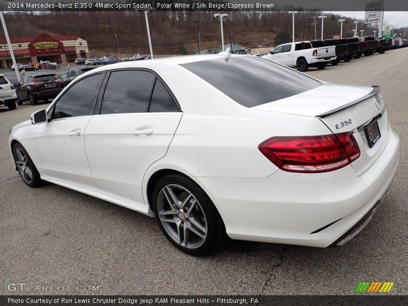 Polar White / Silk Beige/Espresso Brown 2014 Mercedes-Benz E 350 4Matic Sport Sedan