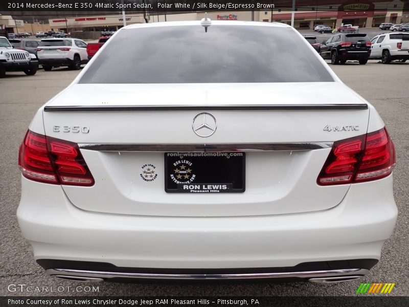 Polar White / Silk Beige/Espresso Brown 2014 Mercedes-Benz E 350 4Matic Sport Sedan