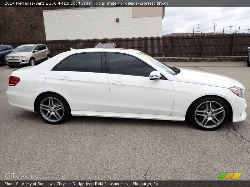 Polar White / Silk Beige/Espresso Brown 2014 Mercedes-Benz E 350 4Matic Sport Sedan