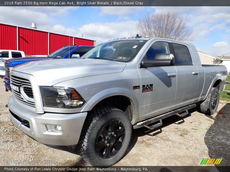 Bright Silver Metallic / Black/Diesel Gray 2018 Ram 2500 Big Horn Mega Cab 4x4