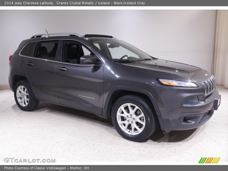 Granite Crystal Metallic / Iceland - Black/Iceland Gray 2014 Jeep Cherokee Latitude