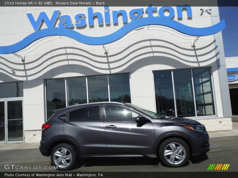 Modern Steel Metallic / Black 2019 Honda HR-V EX AWD