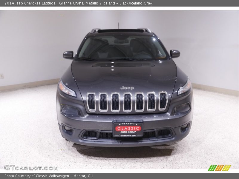 Granite Crystal Metallic / Iceland - Black/Iceland Gray 2014 Jeep Cherokee Latitude