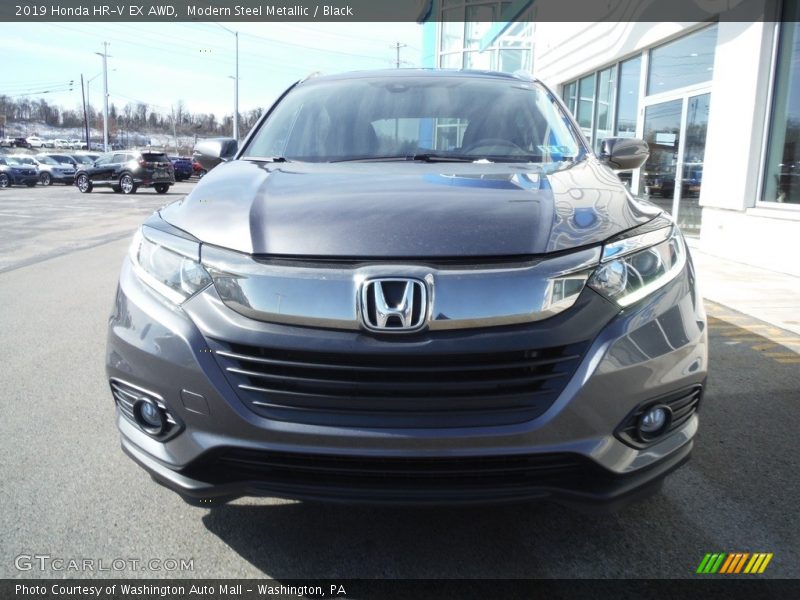 Modern Steel Metallic / Black 2019 Honda HR-V EX AWD
