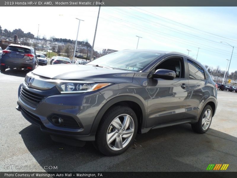Modern Steel Metallic / Black 2019 Honda HR-V EX AWD