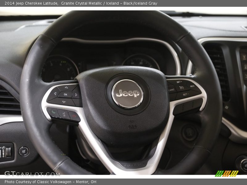 Granite Crystal Metallic / Iceland - Black/Iceland Gray 2014 Jeep Cherokee Latitude