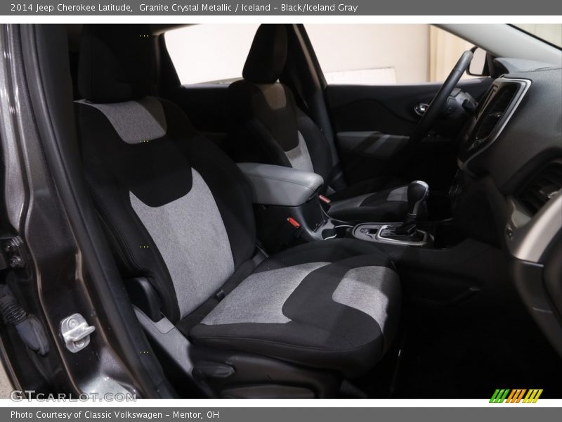 Granite Crystal Metallic / Iceland - Black/Iceland Gray 2014 Jeep Cherokee Latitude