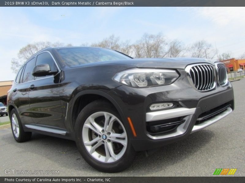 Dark Graphite Metallic / Canberra Beige/Black 2019 BMW X3 sDrive30i