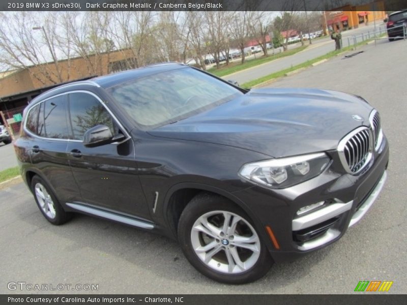 Dark Graphite Metallic / Canberra Beige/Black 2019 BMW X3 sDrive30i