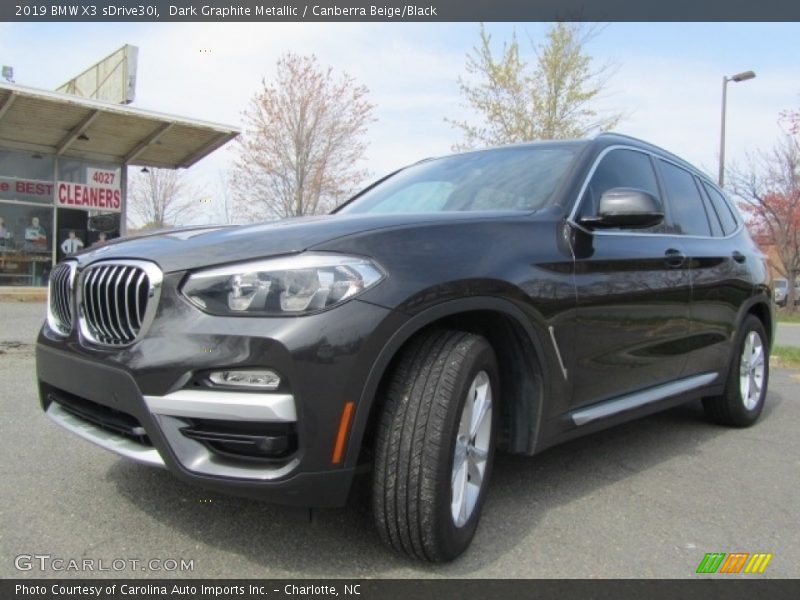 Dark Graphite Metallic / Canberra Beige/Black 2019 BMW X3 sDrive30i