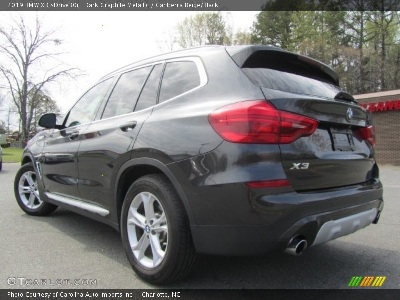 Dark Graphite Metallic / Canberra Beige/Black 2019 BMW X3 sDrive30i