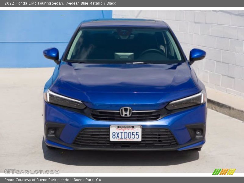 Aegean Blue Metallic / Black 2022 Honda Civic Touring Sedan