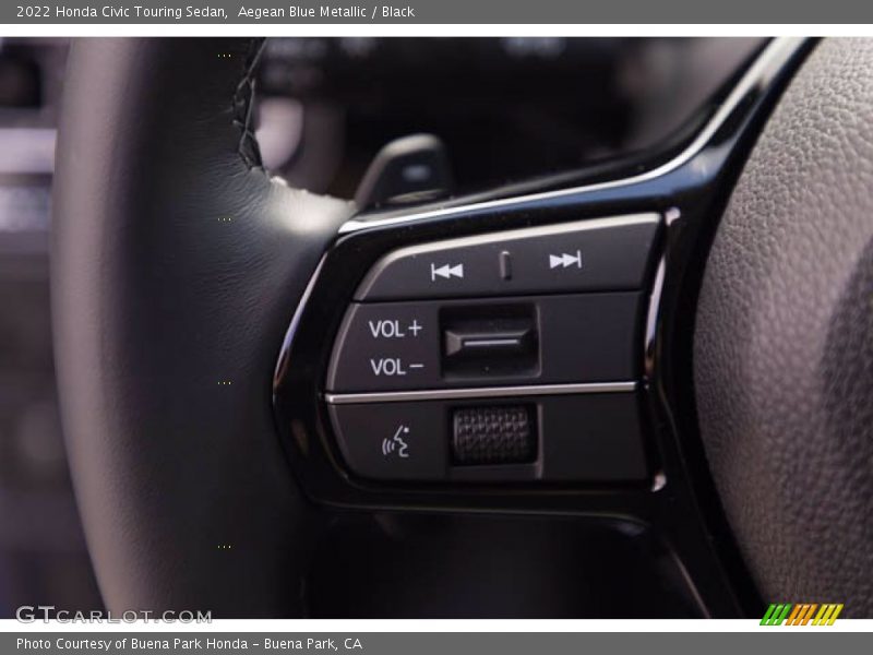Aegean Blue Metallic / Black 2022 Honda Civic Touring Sedan