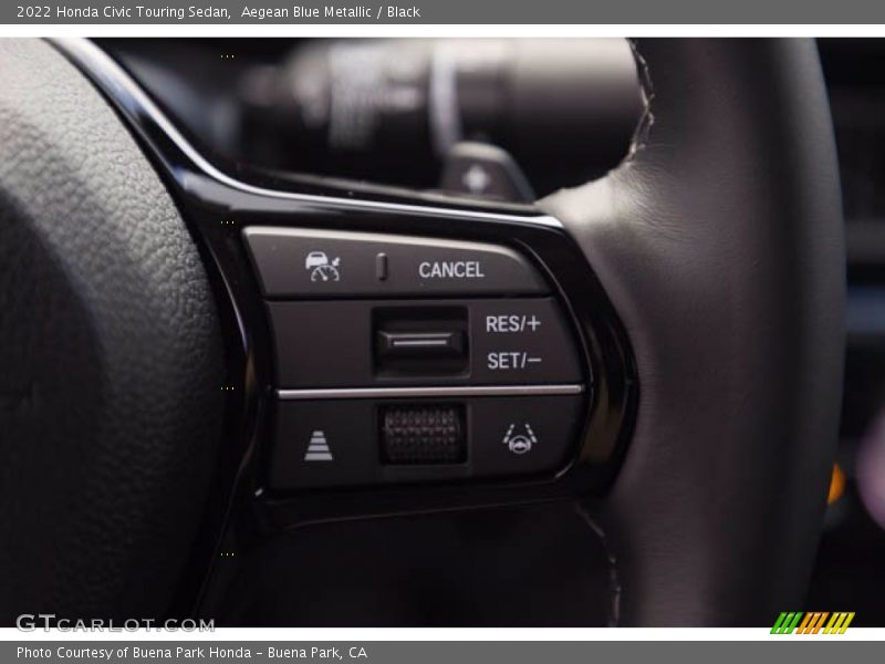 Aegean Blue Metallic / Black 2022 Honda Civic Touring Sedan