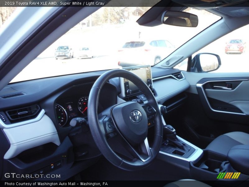 Super White / Light Gray 2019 Toyota RAV4 XLE AWD