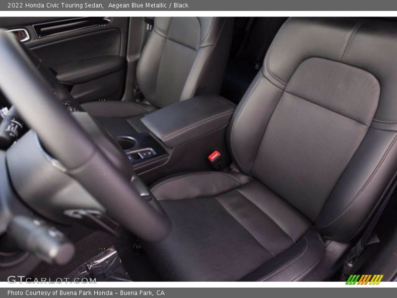 Aegean Blue Metallic / Black 2022 Honda Civic Touring Sedan