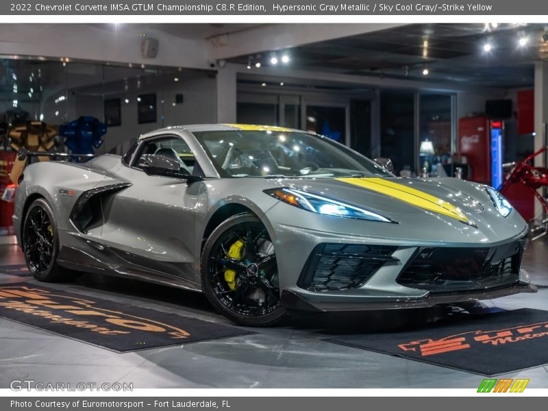 Hypersonic Gray Metallic / Sky Cool Gray/­Strike Yellow 2022 Chevrolet Corvette IMSA GTLM Championship C8.R Edition