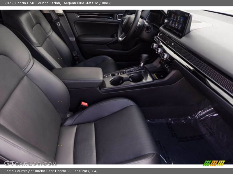 Aegean Blue Metallic / Black 2022 Honda Civic Touring Sedan