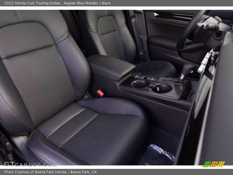 Aegean Blue Metallic / Black 2022 Honda Civic Touring Sedan