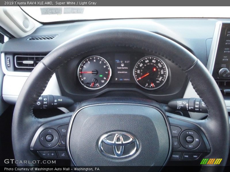Super White / Light Gray 2019 Toyota RAV4 XLE AWD