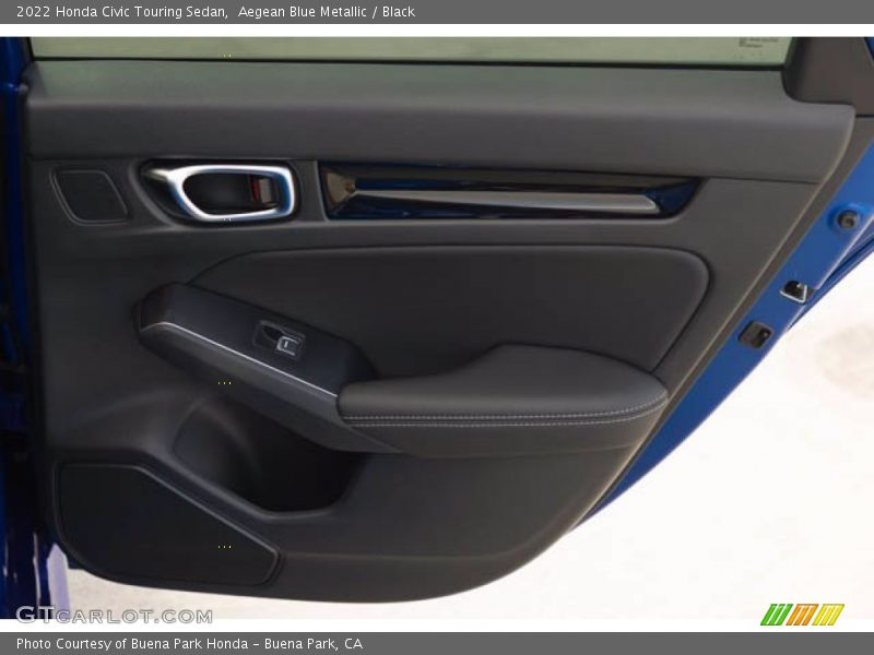 Aegean Blue Metallic / Black 2022 Honda Civic Touring Sedan