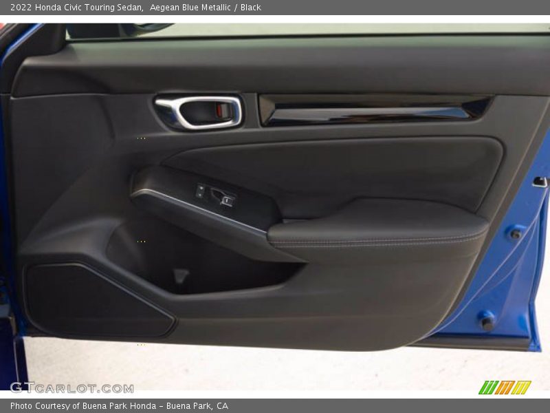 Aegean Blue Metallic / Black 2022 Honda Civic Touring Sedan