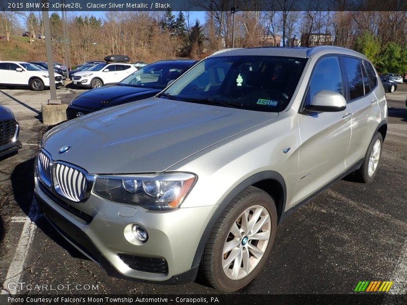 Glacier Silver Metallic / Black 2015 BMW X3 xDrive28i