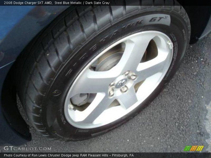 Steel Blue Metallic / Dark Slate Gray 2008 Dodge Charger SXT AWD