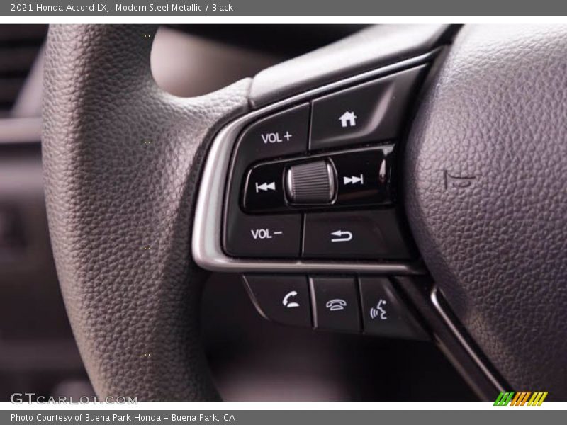 Modern Steel Metallic / Black 2021 Honda Accord LX
