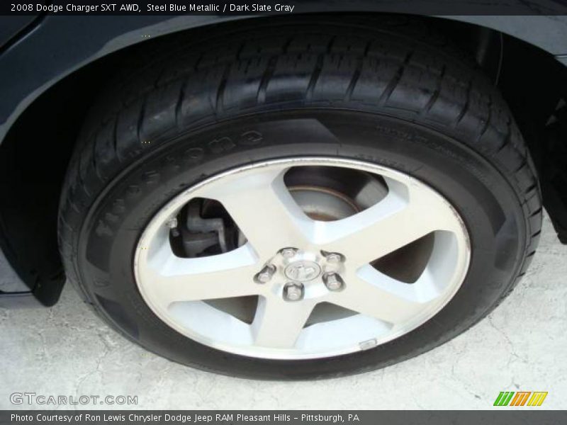 Steel Blue Metallic / Dark Slate Gray 2008 Dodge Charger SXT AWD